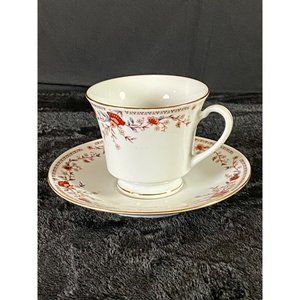 VINTAGE TEACUP AND SAUCER CHINA GARDEN IMPERIAL PATTERN